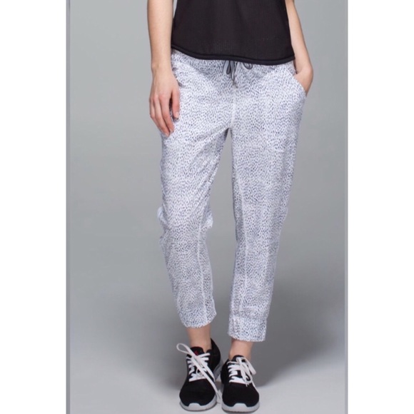lululemon athletica Pants - Lululemon White Dottie Dash Tearaway Pants